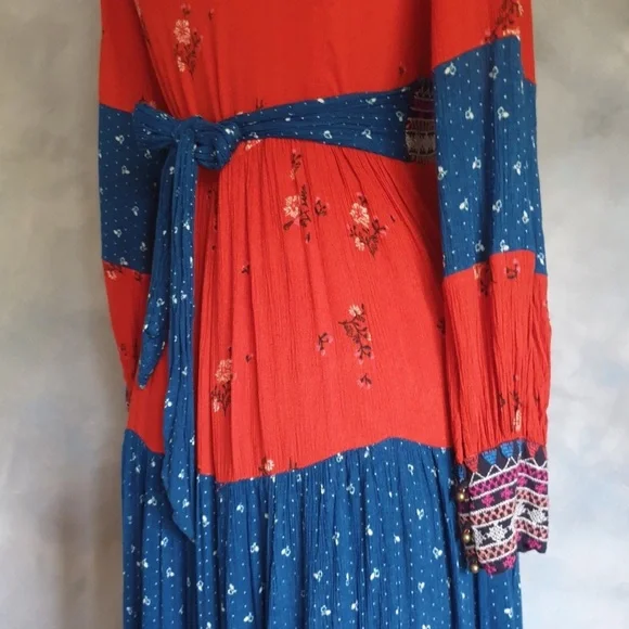 Free People x Revolve Starlight Printed Maxi Dress Rare Seen On Tori Spelling - Picture 8 of 13